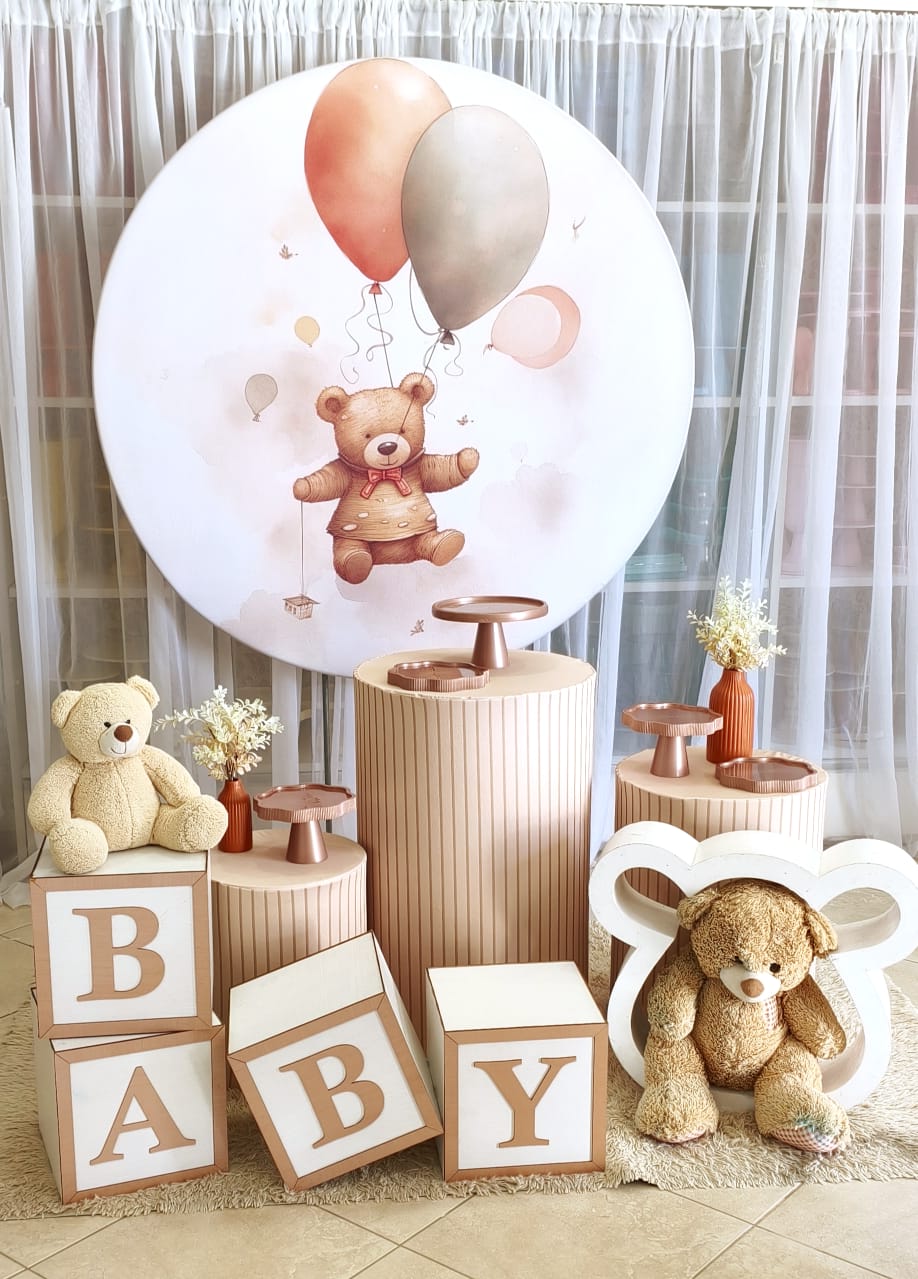Kit pegue e monte com painel de ursinho e cubos BABY