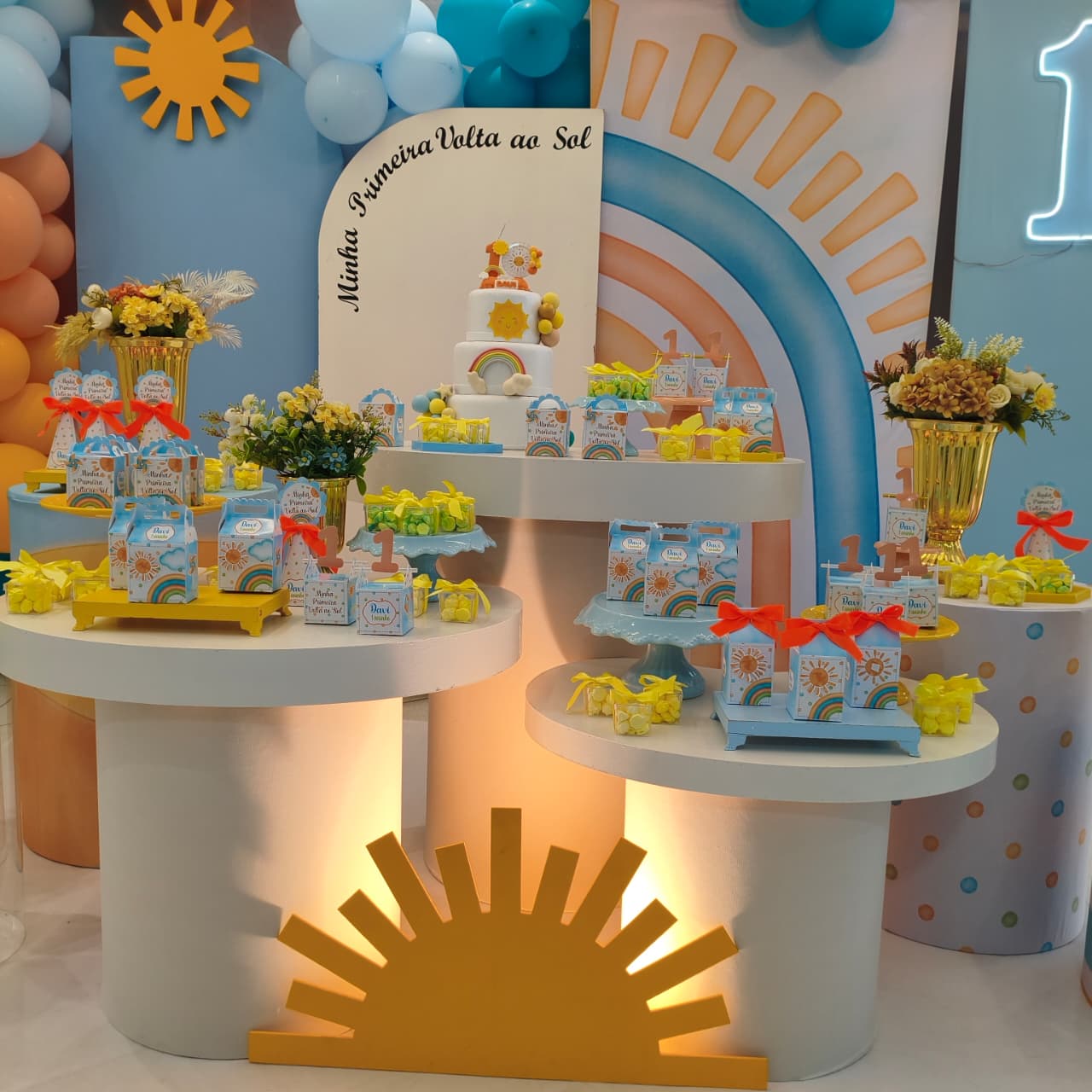 Decoração de 1 aninho tema Primeira Volta ao Sol