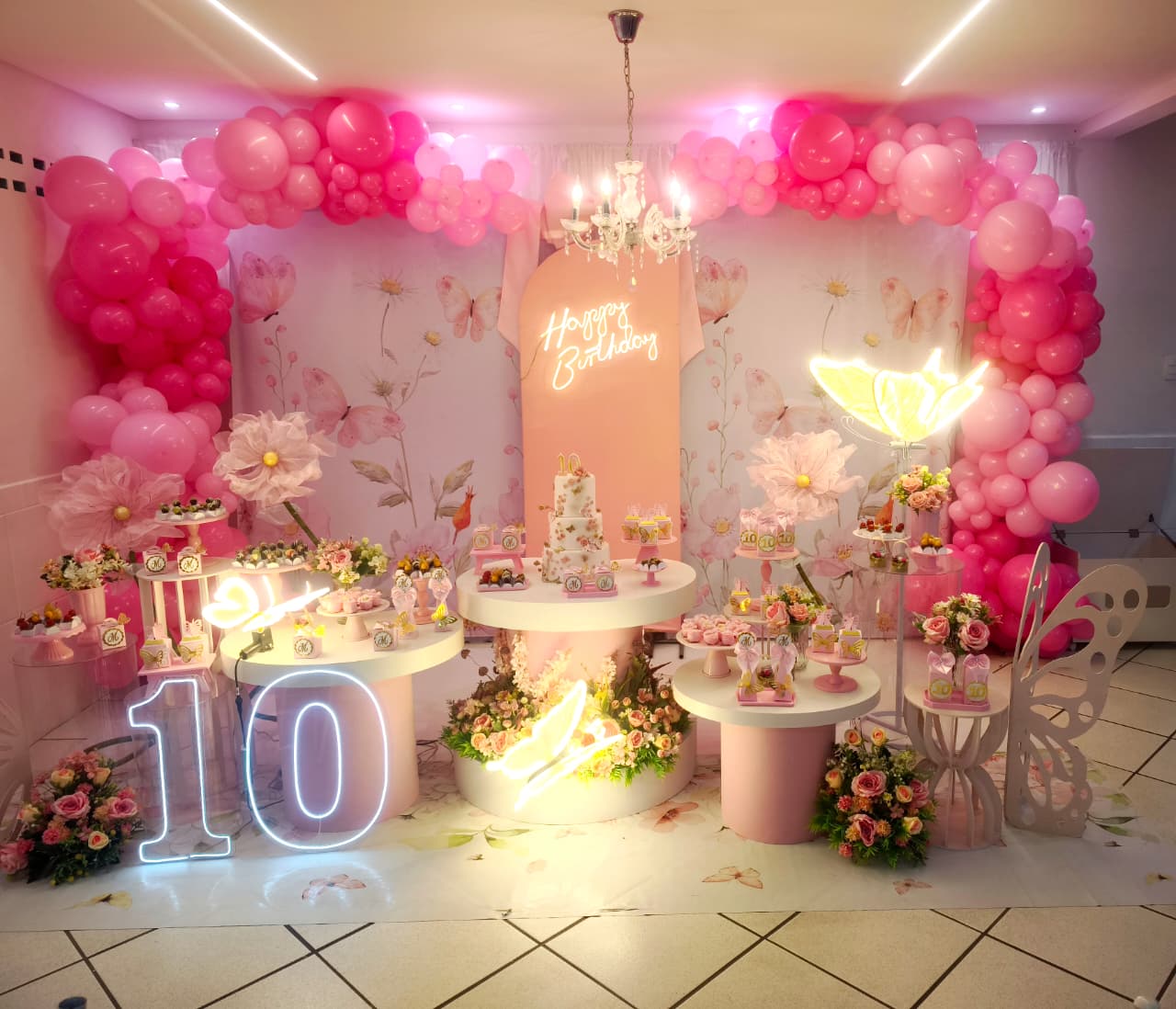 Decoração de festa montada pela Miloca Festas em São José – SC